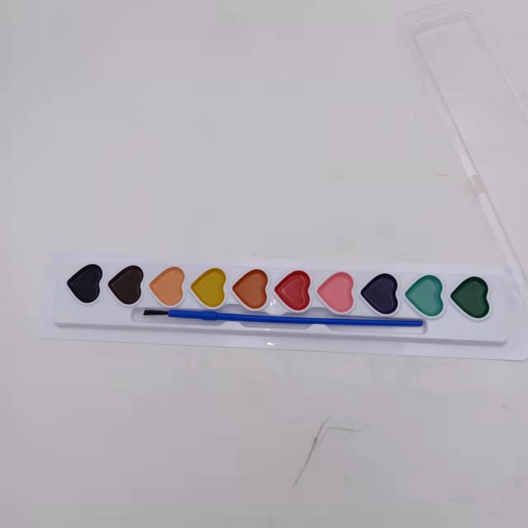 10-Farben-Aquarellfarben-Set mit Pinseln für Kinder und Erwachsene