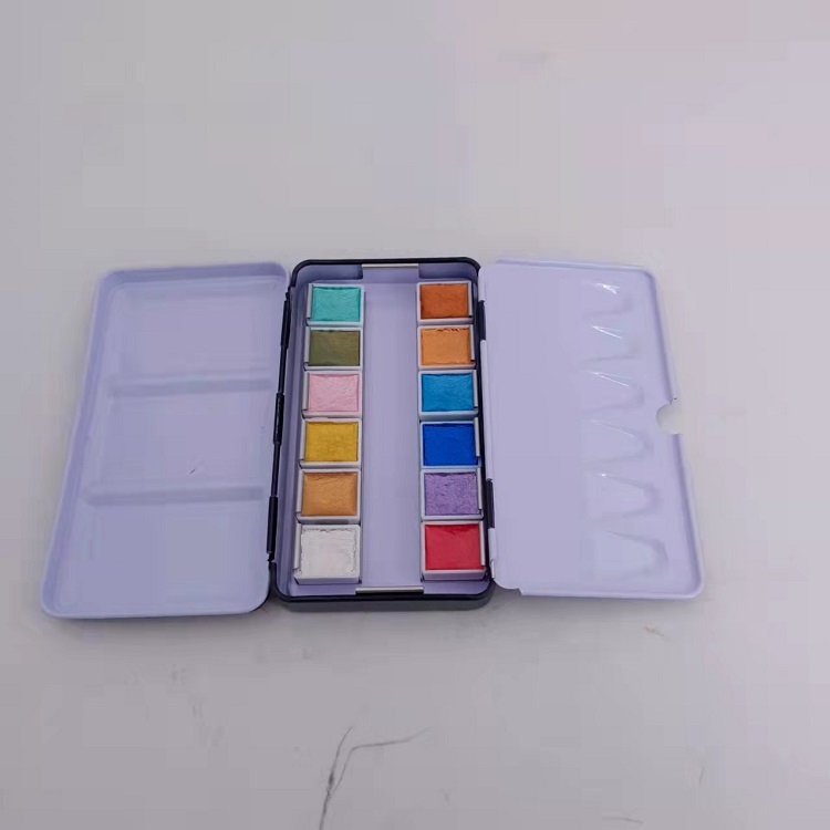 12-farbiges Metallic-Aquarell-Set