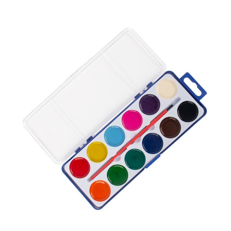 12-Farben-Aquarellfarben-Set mit Geschenkbox