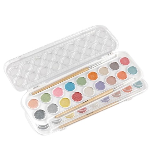 18 Farben Metallic-Aquarell, perfektes Reise-Aquarell-Set
