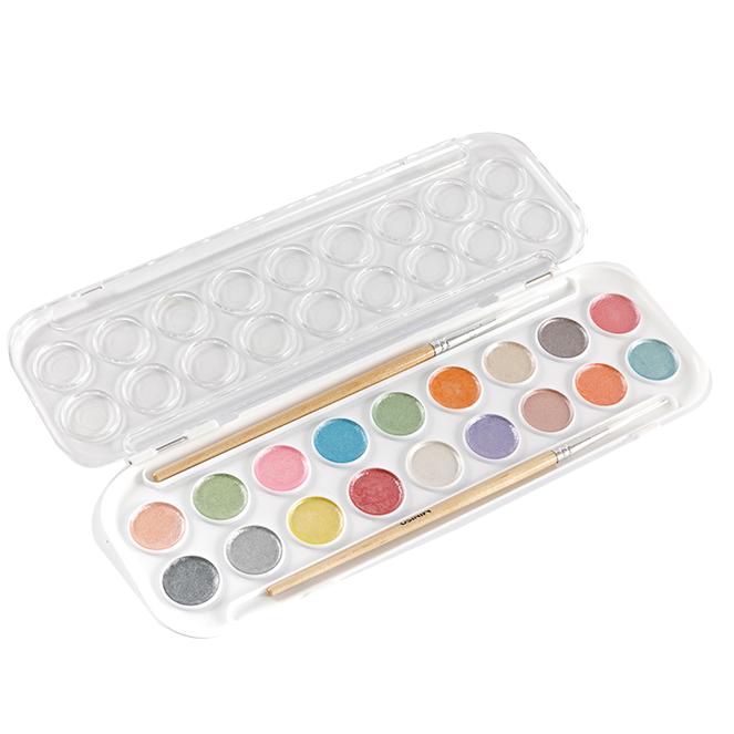 18-farbiges Metallic-Aquarell-Set, perfektes Reise-Aquarell-Set