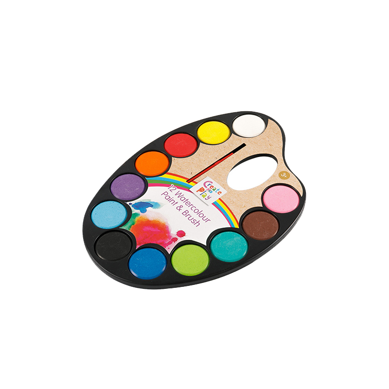 24-farbiger, einfarbiger Aquarell-Kuchen für Schüler