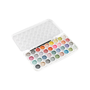 36 Farben Aquarell-Reisepalette