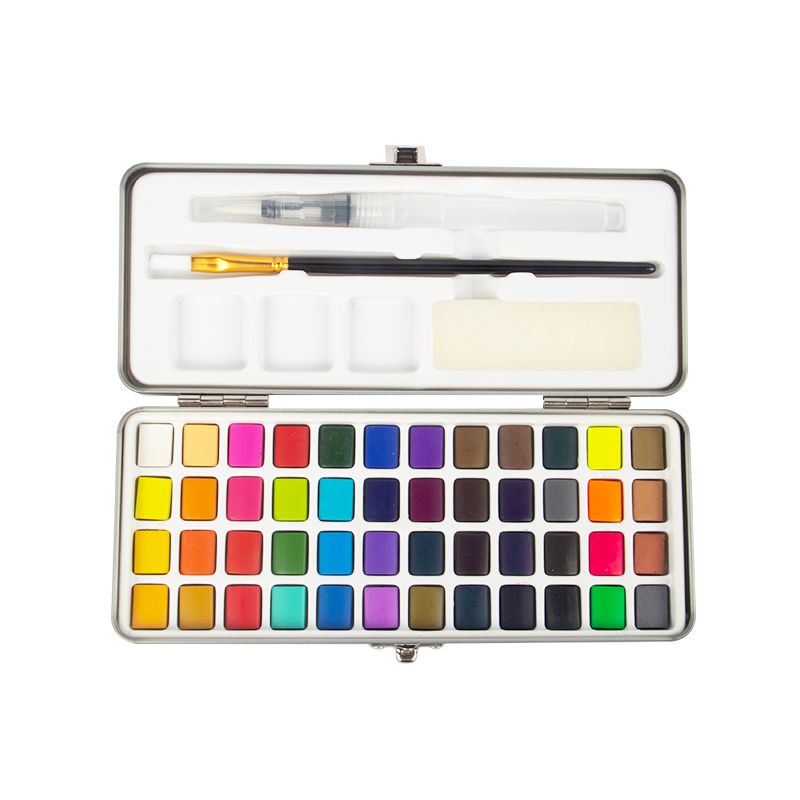 48-Farben-Aquarellfarben-Set mit Geschenkbox