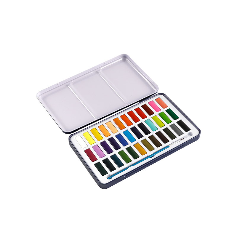 Hochwertiges Aquarellfarben-Set mit Pinsel